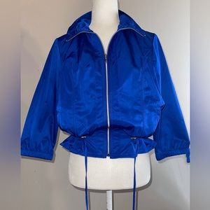 SOLD ❌ Zenergy by Chico’s 1 Vibrant Royal Blue Full Zip Cinch Jacket Medium